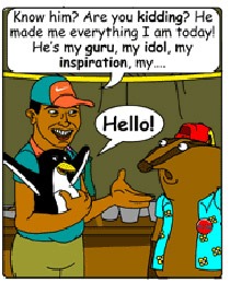 lil’ Pengy & Tiger Woods, take on Golf and Pfizer