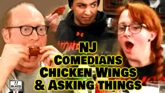 NJ Comedians Eating Chicken Wings & Asking Things